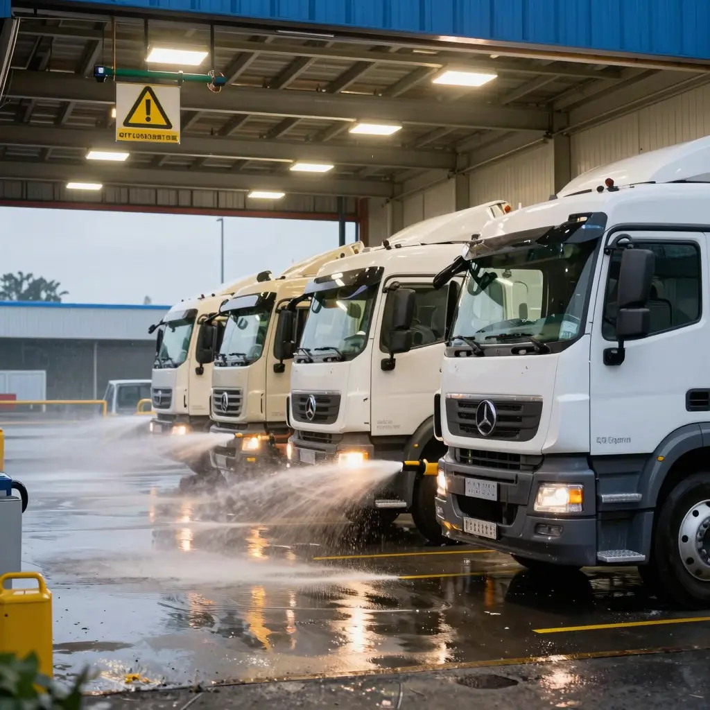 Fleet Trucks with Strobe Lights
