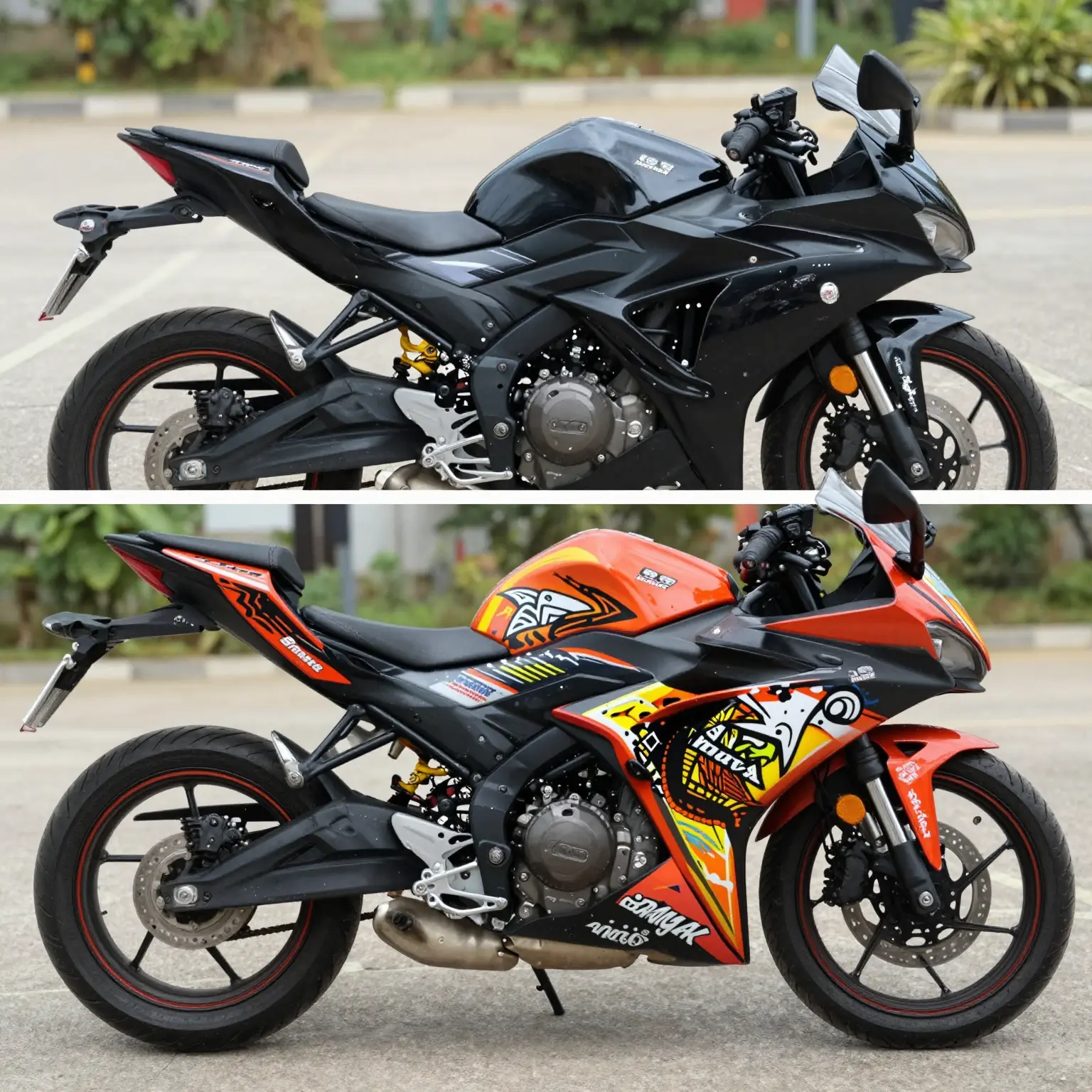 Before and After Custom Graphics Personalization