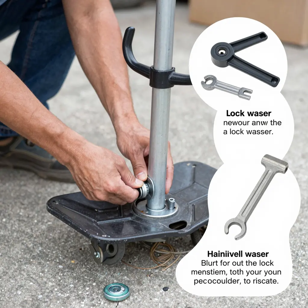 How to Install a Lock Washer on a Hand Truck