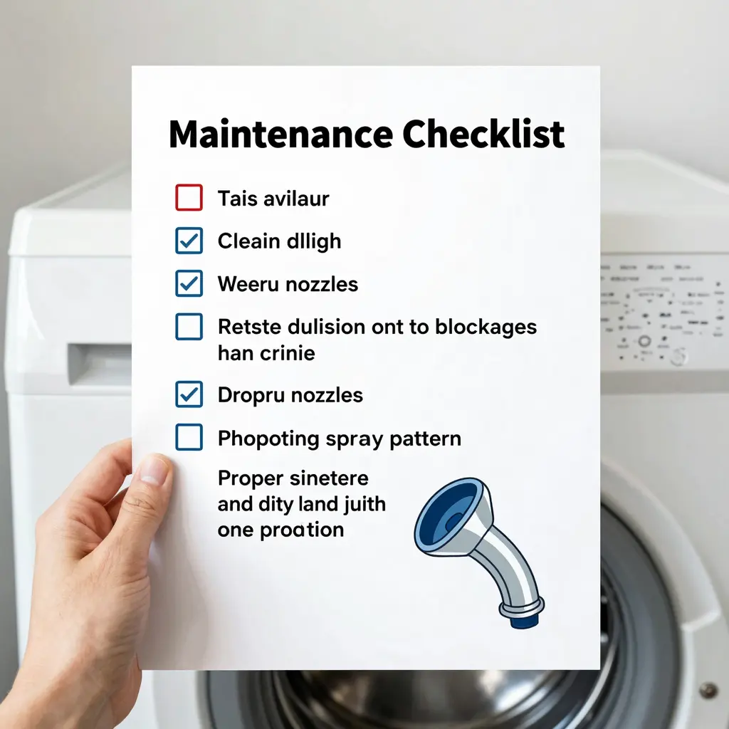 Maintenance Checklist for Washer Nozzles