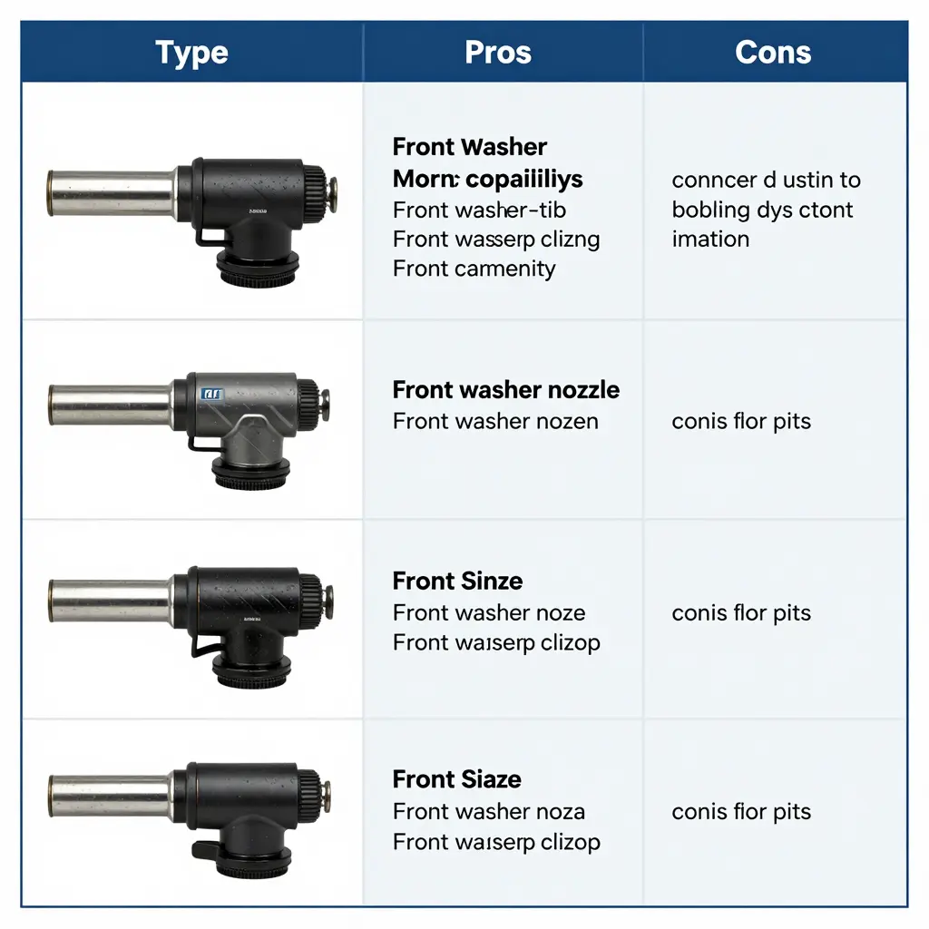 Comparison of Front Washer Nozzle Types