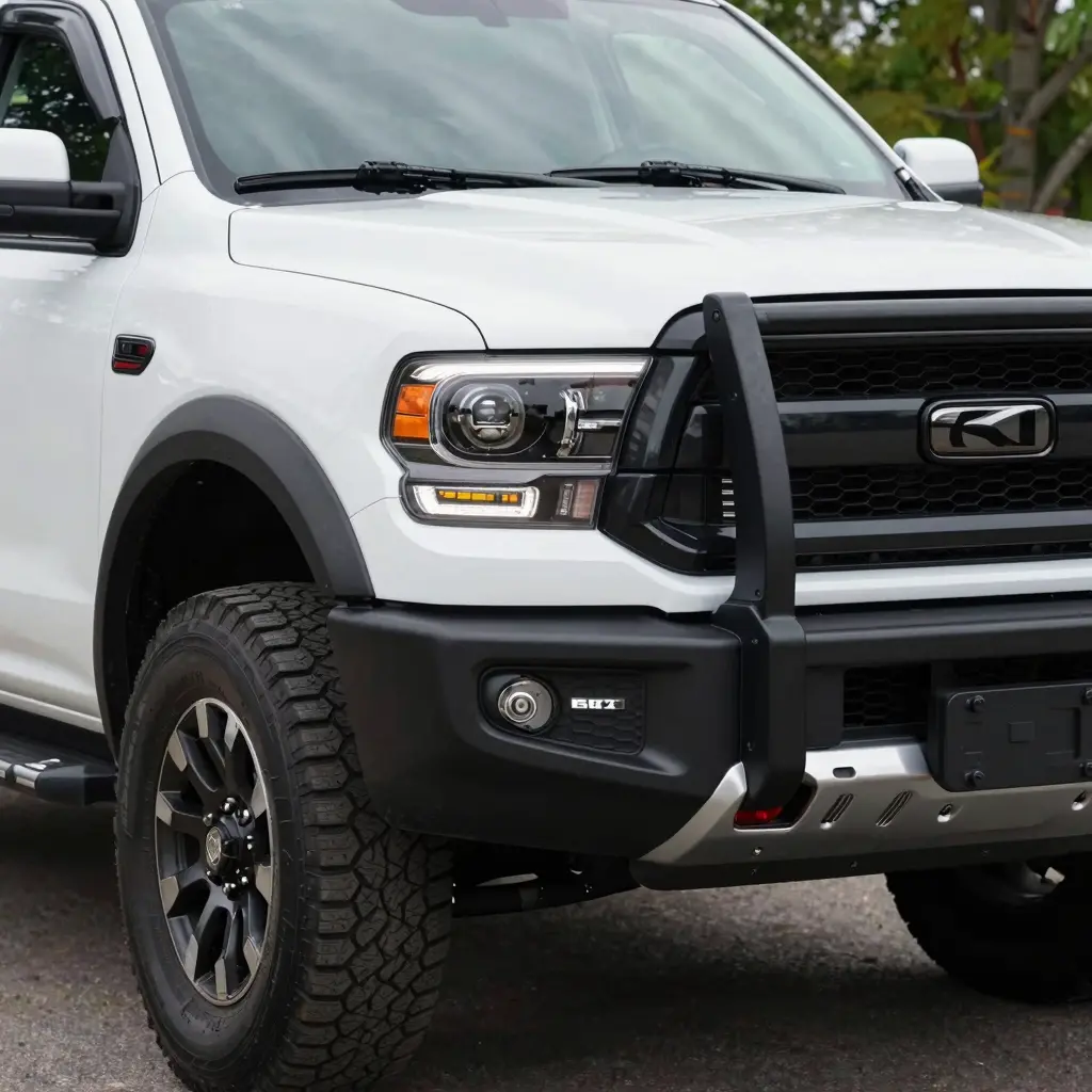 Truck with aftermarket fairing products to enhance performance and aesthetics