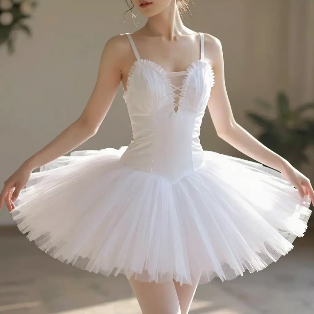 Elegant White Tutu Dress