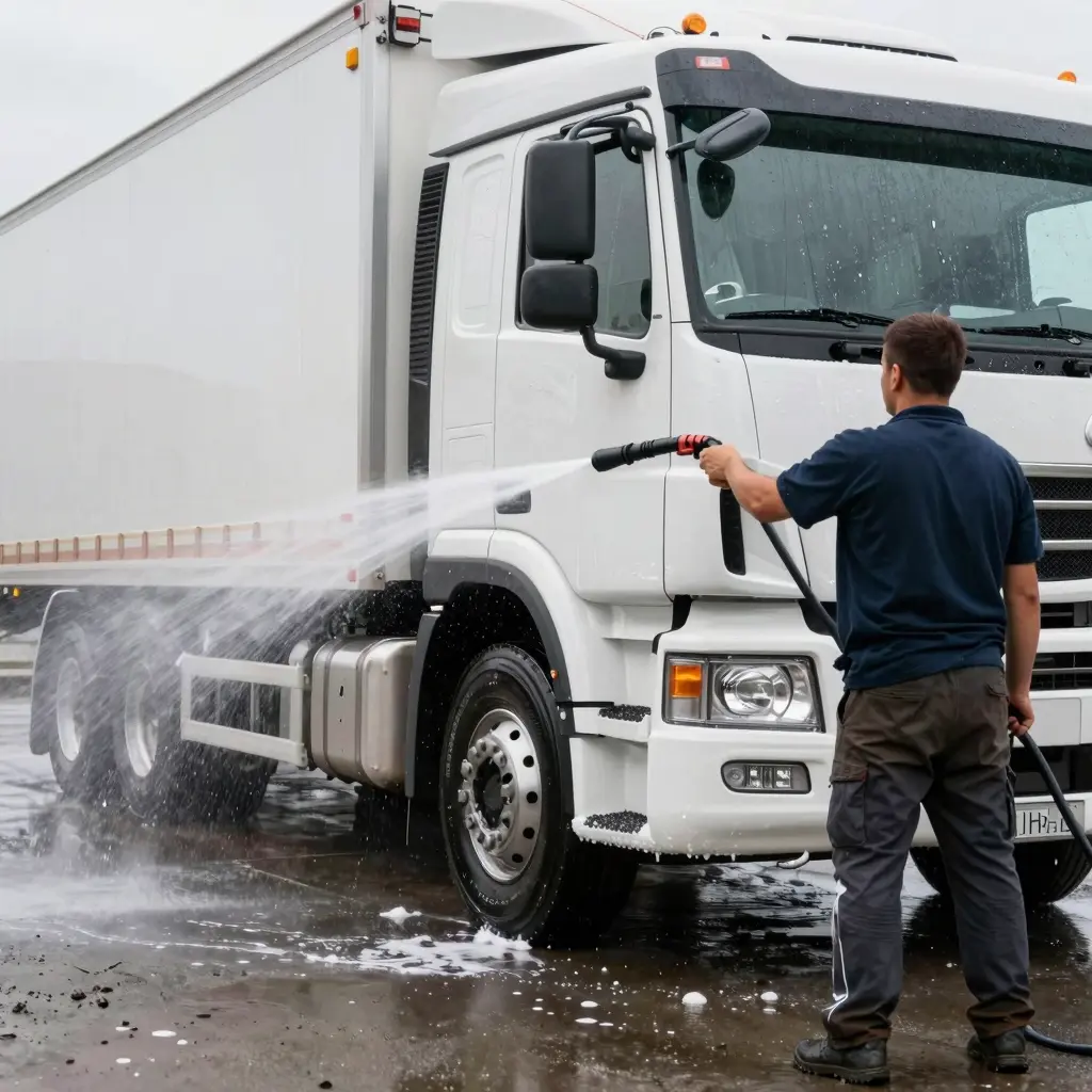 Power Washing a Truck