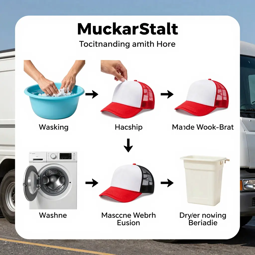 Steps to wash trucker hats