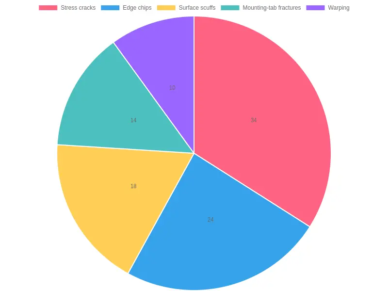 Pie chart: Share of Fairing Shipping Damage by Category